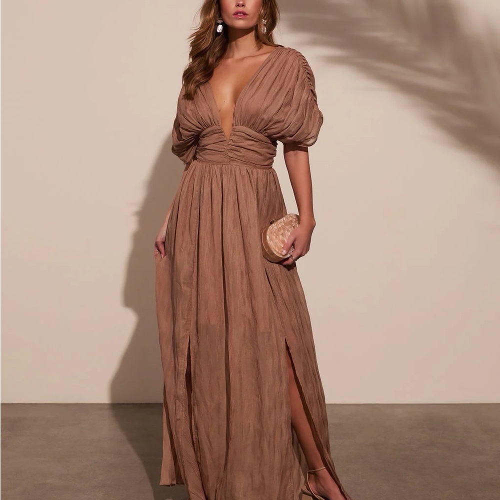 Vici Chestnut Brown Maxi Dress - Picture 2 of 7